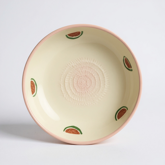 Plato rallador de cerámica pintado a mano - Sandías