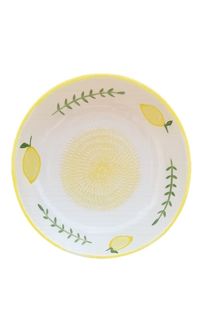 Plato rallador de cerámica pintado a mano - Limones