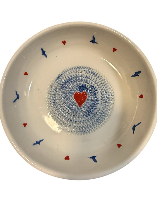 Plato rallador de cerámica pintado a mano - Lisboa