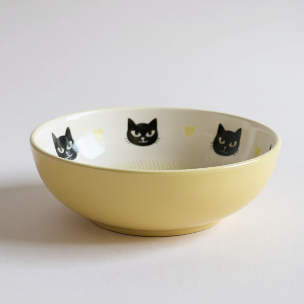 Plato rallador de cerámica pintado a mano – Lola (Edición Limitada Día Internacional del Gato) 🐈‍⬛ SOLO POR ENCARGO 🐈‍⬛