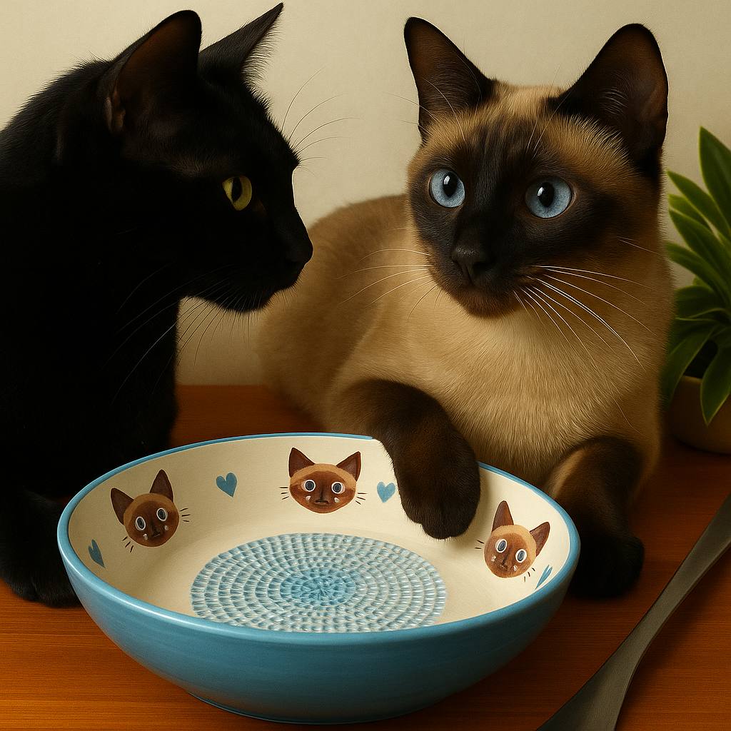 Plato rallador de cerámica pintado a mano - Ziggy (Edicion Limitada día internacional del gato) 😻 SOLO POR ENCARGO 😻