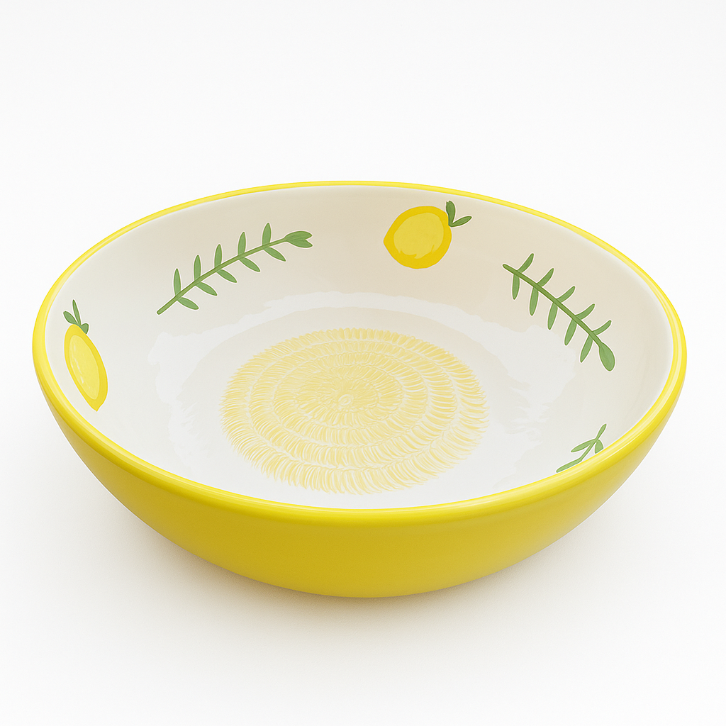 Plato rallador de cerámica pintado a mano - Limones